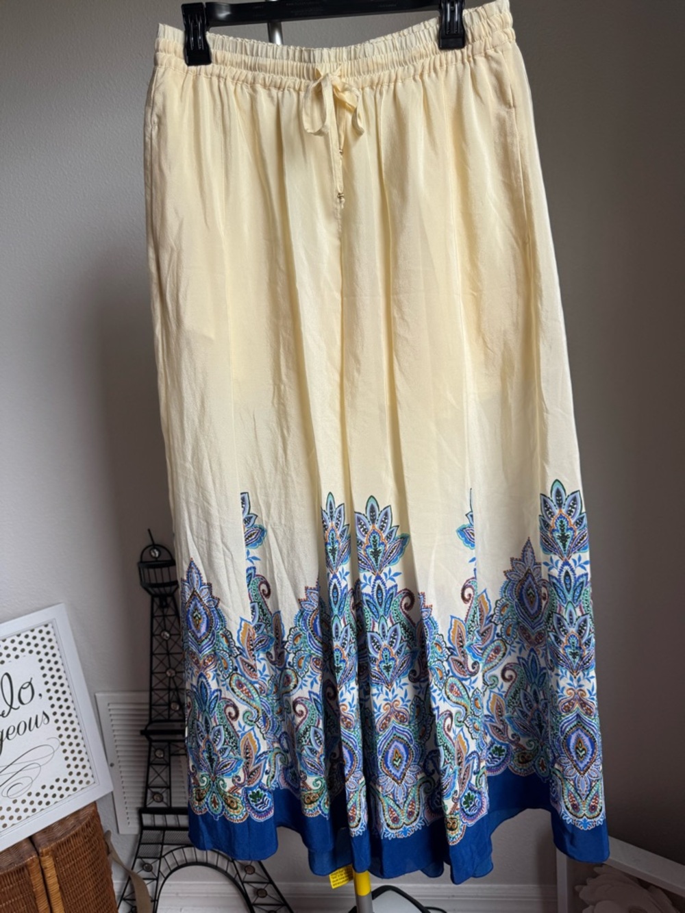 NWT Johnny Was Silk Pleated Wide Leg Pant In Ruta Sz S - Picture 6 of 13